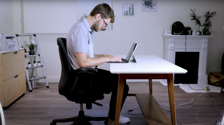 Bad desk posture