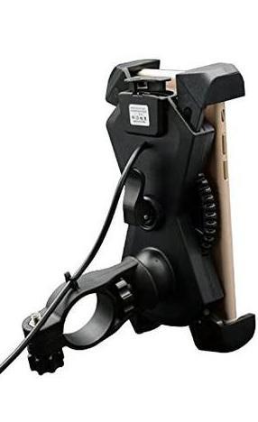 USB powered phone holder for wheelchairs and mobility scooters