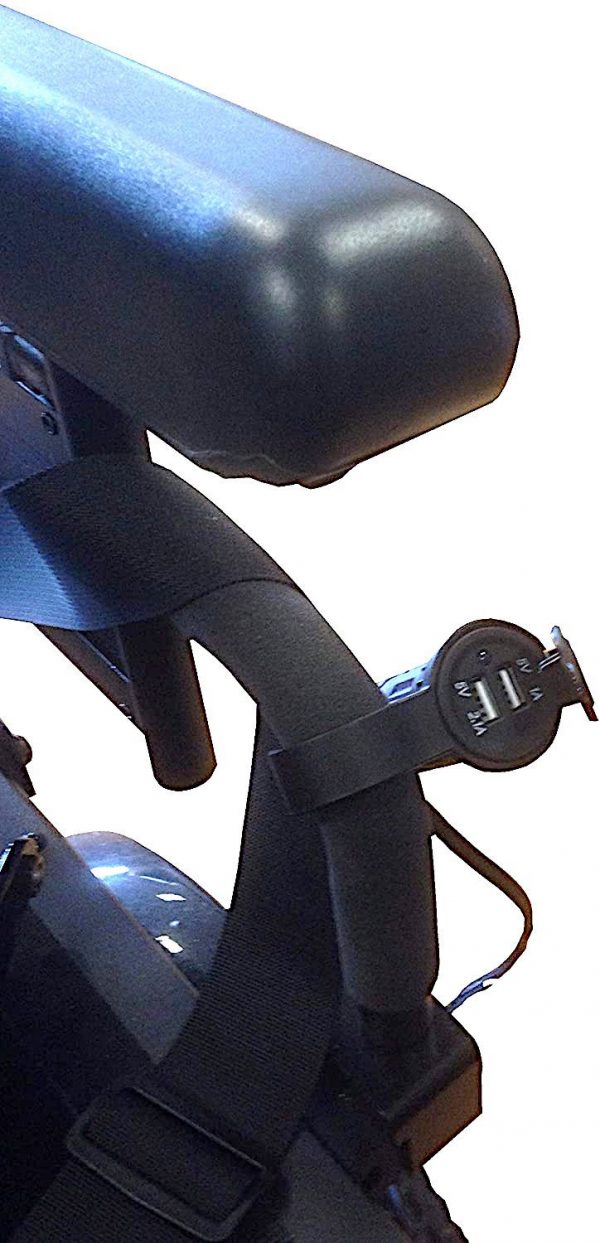 Dual-port USB Charger for wheelchairs and scooters
