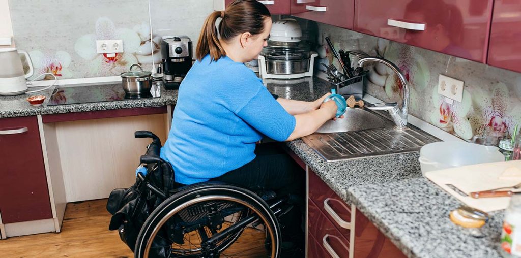Doing Dishes in wheelchair