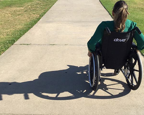 Wheelchair on Sidewalk